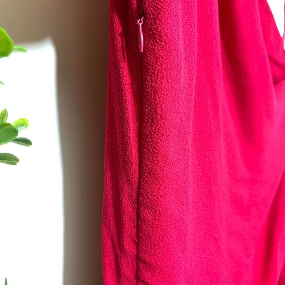 Diane Von Furstenberg Bowman One Shoulder Red Cocktail Dress Size 2 DVF Wedding - Picture 9 of 15